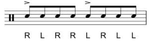 notation or paradiddle