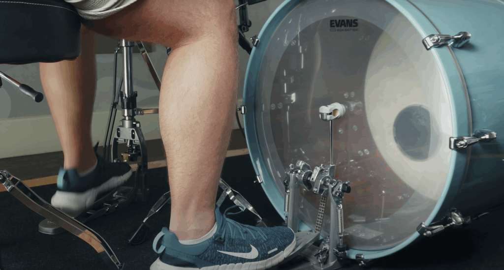 bass drum with evans eq4 clear - the best bass drum heads for rock and metal