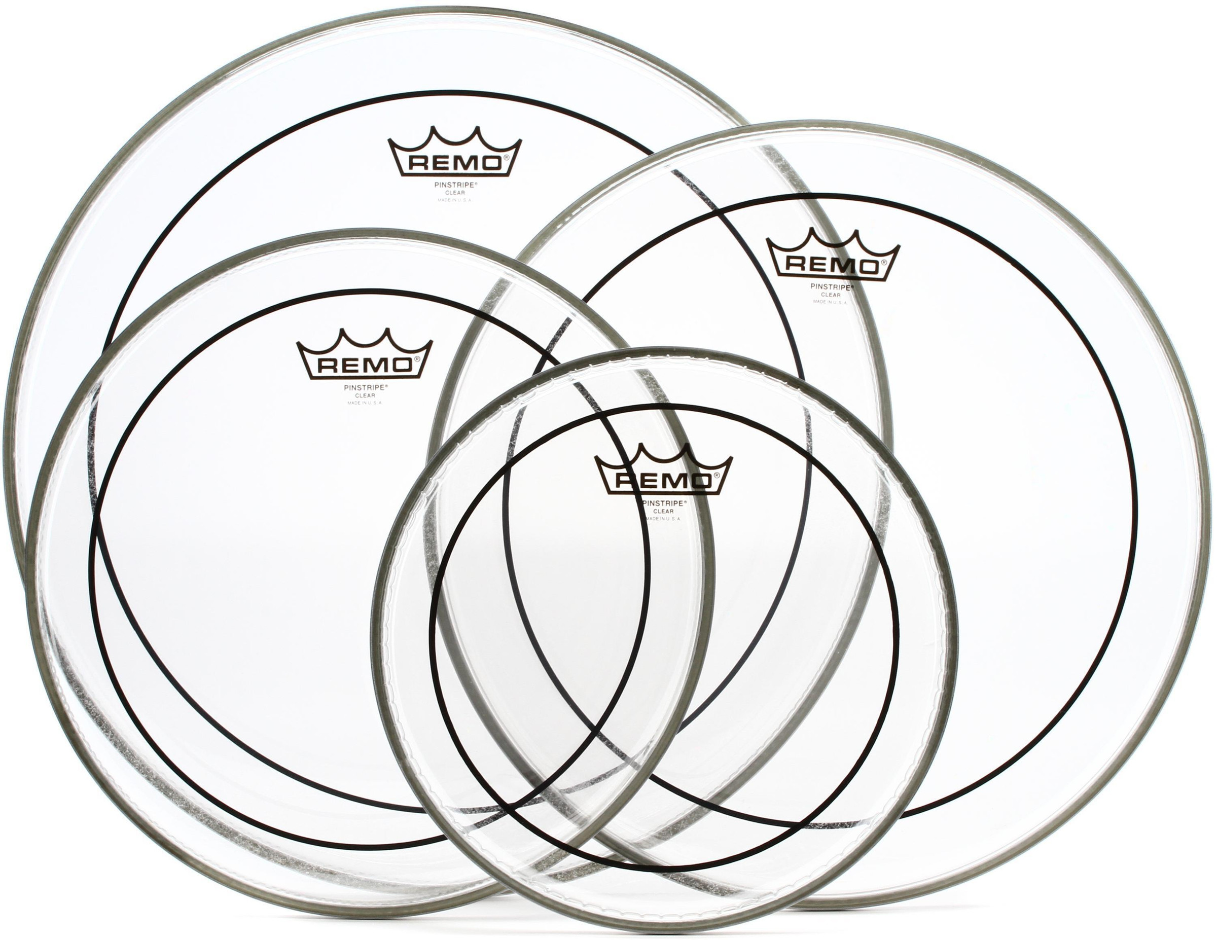 remo pinstripe clear drumheads