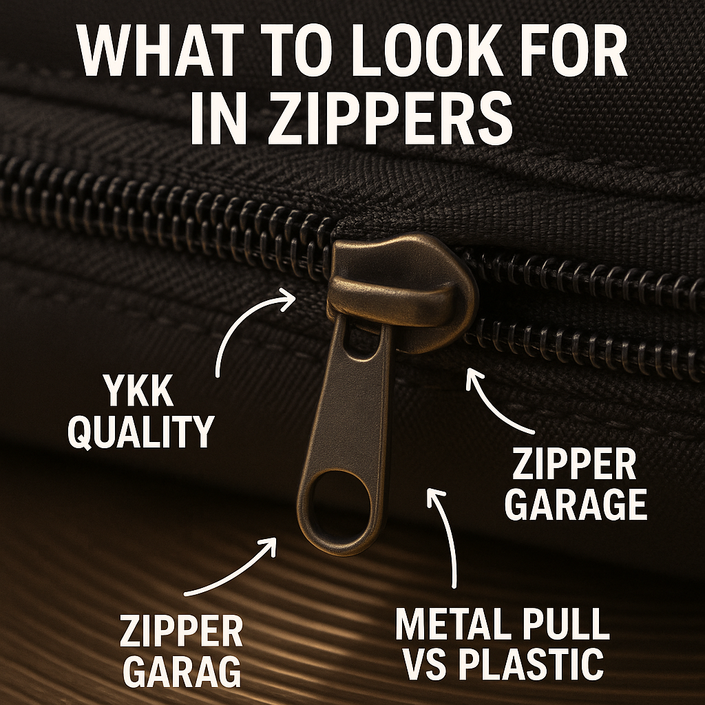 drum bag zippers