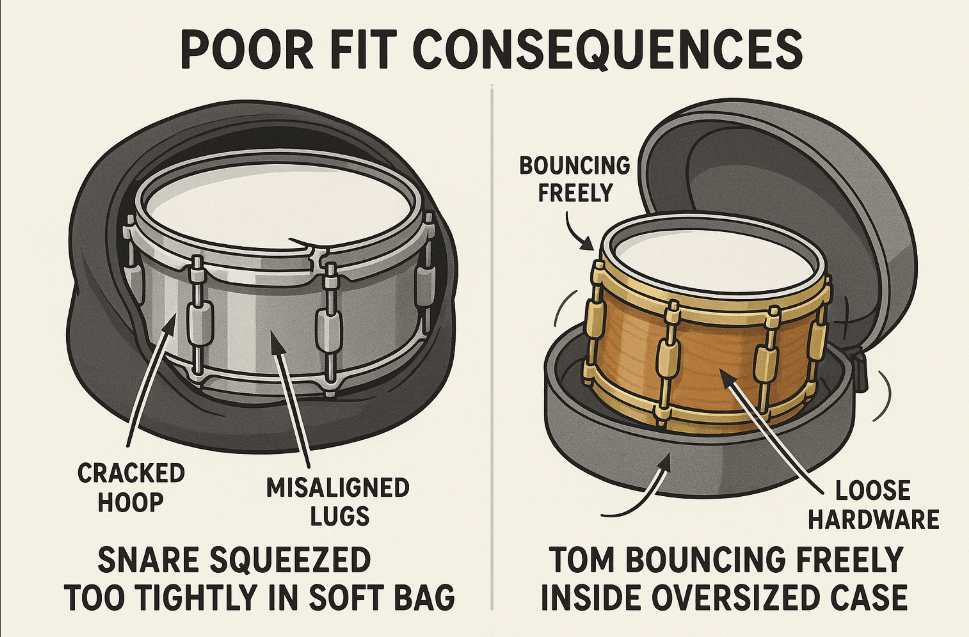 poor drum bag fit chart